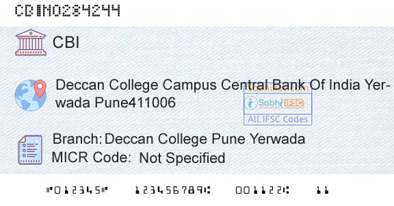 Central Bank Of India Deccan College Pune YerwadaBranch 