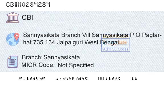 Central Bank Of India SannyasikataBranch 