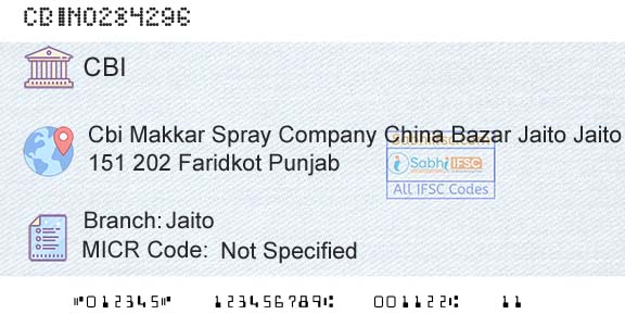 Central Bank Of India JaitoBranch 