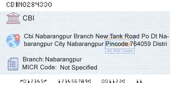 Central Bank Of India NabarangpurBranch 
