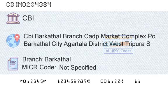Central Bank Of India BarkathalBranch 