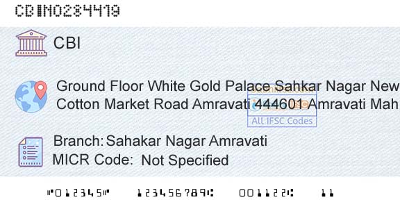 Central Bank Of India Sahakar Nagar AmravatiBranch 