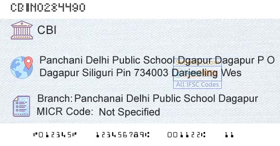 Central Bank Of India Panchanai Delhi Public School Dagapur Branch 
