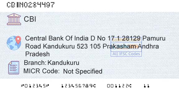 Central Bank Of India KandukuruBranch 