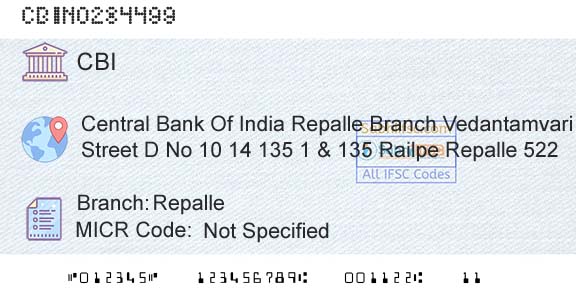 Central Bank Of India RepalleBranch 
