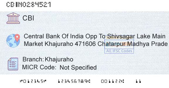 Central Bank Of India KhajurahoBranch 