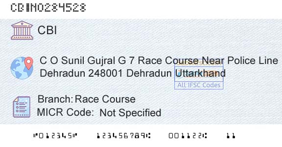 Central Bank Of India Race CourseBranch 