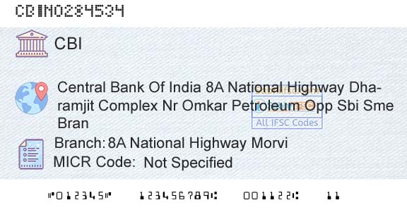 Central Bank Of India 8a National Highway MorviBranch 