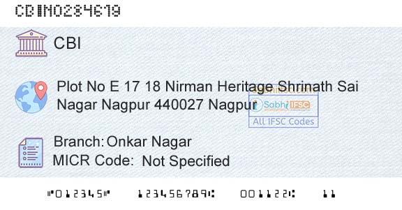 Central Bank Of India Onkar NagarBranch 