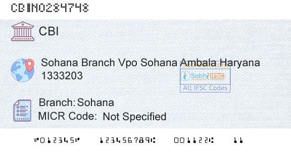 Central Bank Of India SohanaBranch 