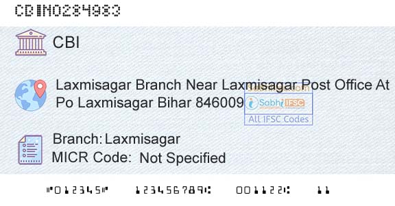 Central Bank Of India LaxmisagarBranch 