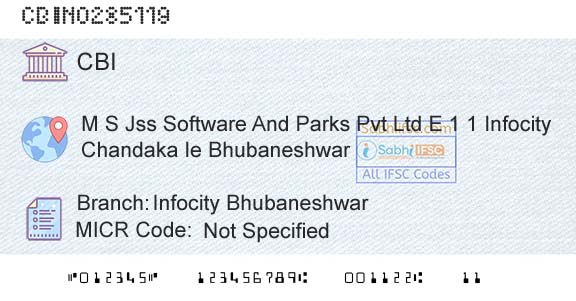 Central Bank Of India Infocity BhubaneshwarBranch 