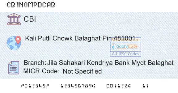 Central Bank Of India Jila Sahakari Kendriya Bank Mydt BalaghatBranch 