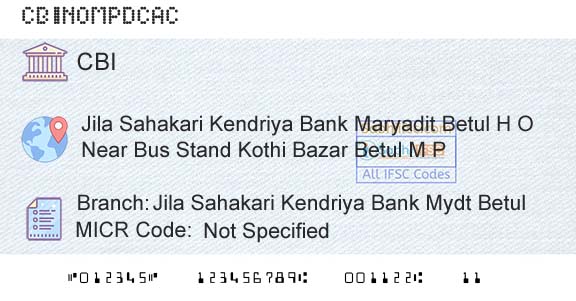 Central Bank Of India Jila Sahakari Kendriya Bank Mydt BetulBranch 
