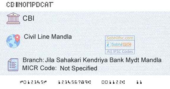 Central Bank Of India Jila Sahakari Kendriya Bank Mydt MandlaBranch 