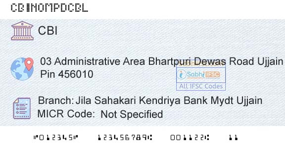 Central Bank Of India Jila Sahakari Kendriya Bank Mydt UjjainBranch 