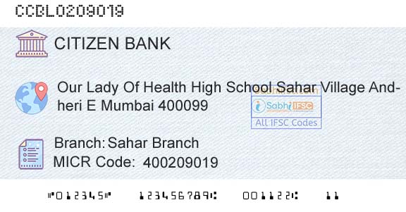 Citizen Credit Cooperative Bank Limited Sahar BranchBranch 