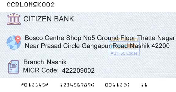 Citizen Credit Cooperative Bank Limited NashikBranch 