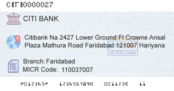 Citi Bank FaridabadBranch 