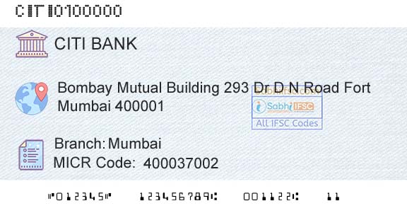 Citi Bank MumbaiBranch 