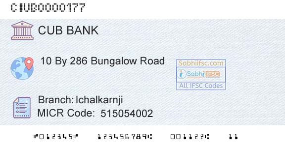 City Union Bank Limited IchalkarnjiBranch 
