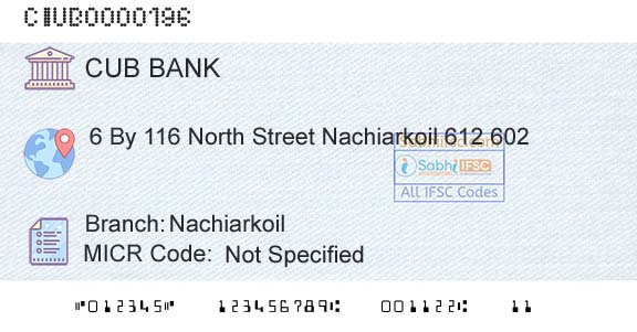 City Union Bank Limited NachiarkoilBranch 