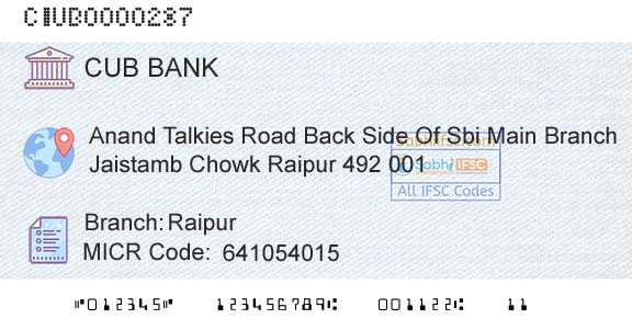 City Union Bank Limited RaipurBranch 
