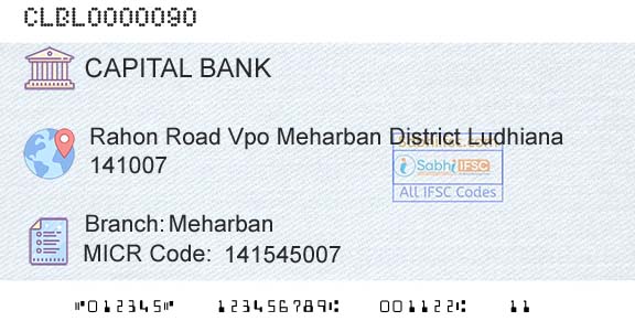 Capital Small Finance Bank Limited MeharbanBranch 