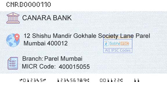 Canara Bank Parel MumbaiBranch 