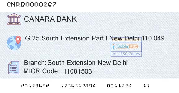 Canara Bank South Extension New DelhiBranch 