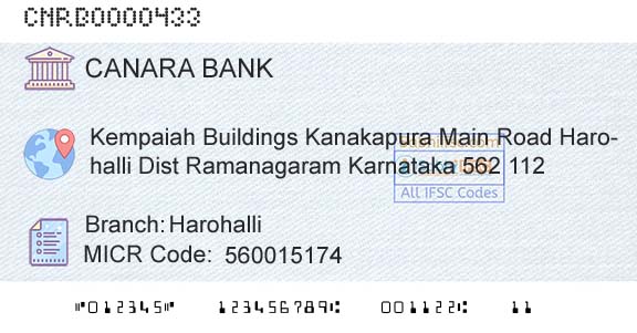 Canara Bank HarohalliBranch 