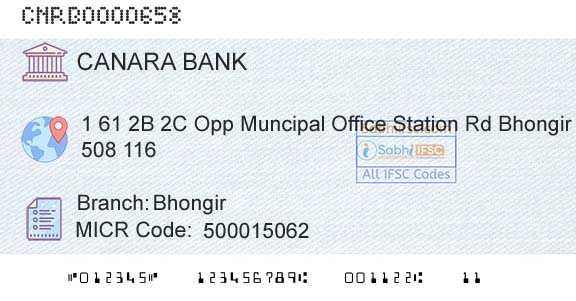 Canara Bank BhongirBranch 
