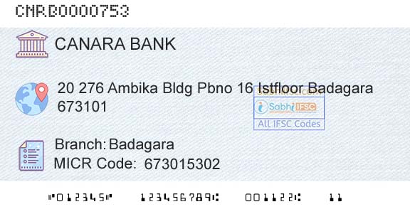 Canara Bank BadagaraBranch 