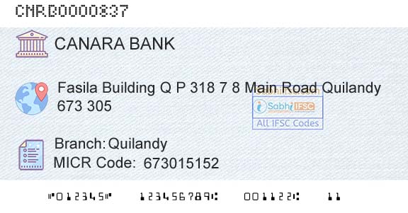 Canara Bank QuilandyBranch 
