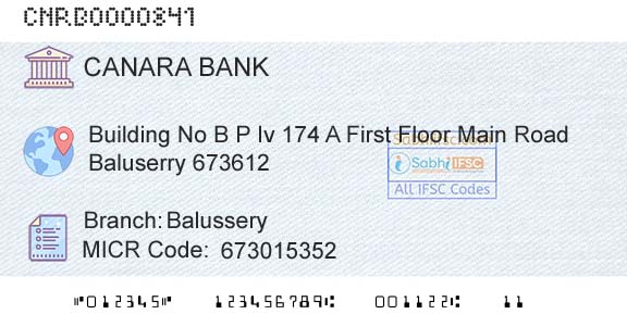 Canara Bank BalusseryBranch 