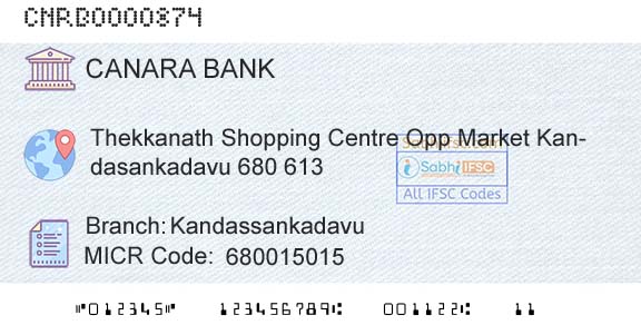 Canara Bank KandassankadavuBranch 