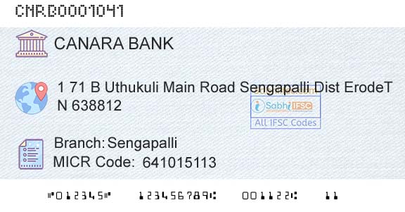 Canara Bank SengapalliBranch 
