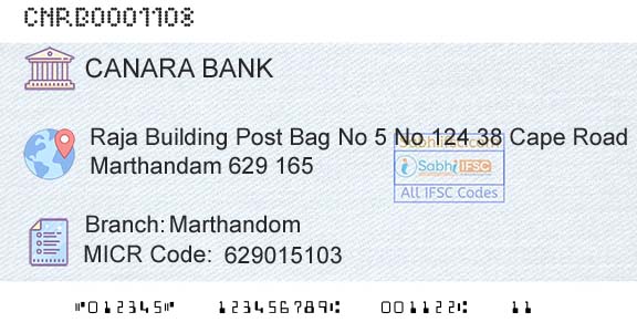 Canara Bank MarthandomBranch 