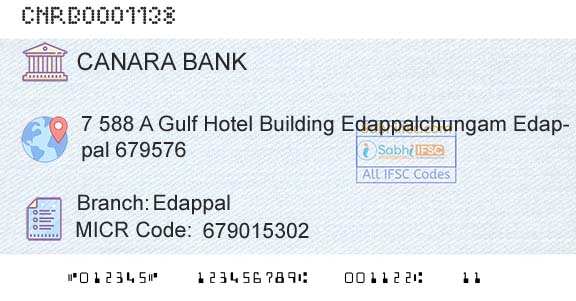 Canara Bank EdappalBranch 