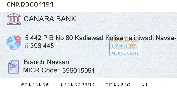 Canara Bank NavsariBranch 
