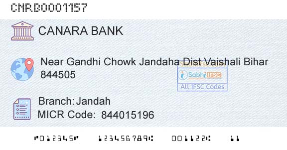 Canara Bank JandahBranch 