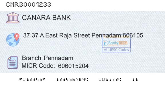 Canara Bank PennadamBranch 