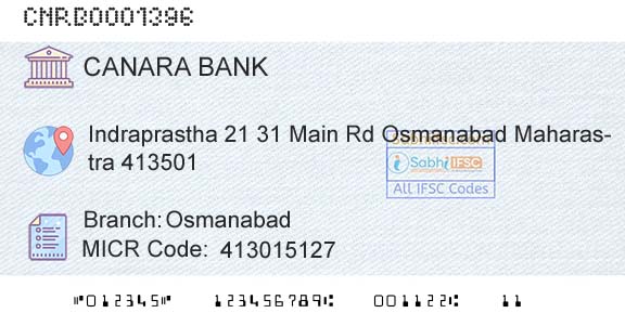 Canara Bank OsmanabadBranch 