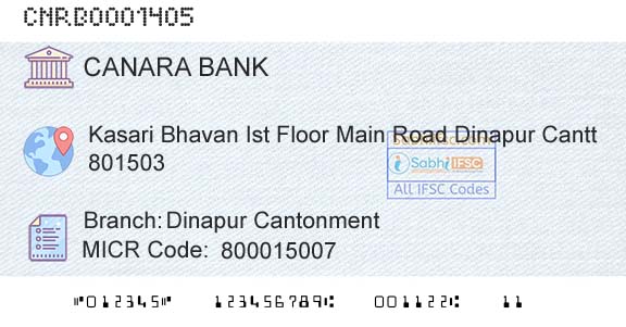 Canara Bank Dinapur CantonmentBranch 