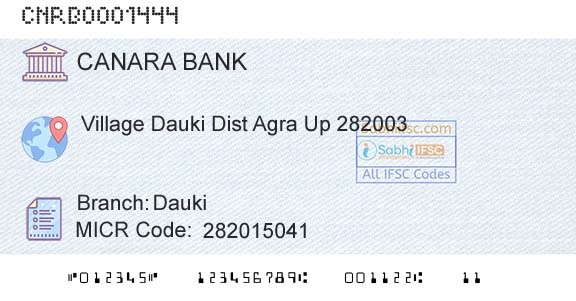 Canara Bank DaukiBranch 