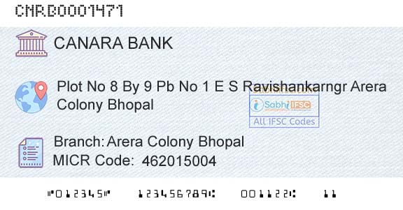 Canara Bank Arera Colony BhopalBranch 