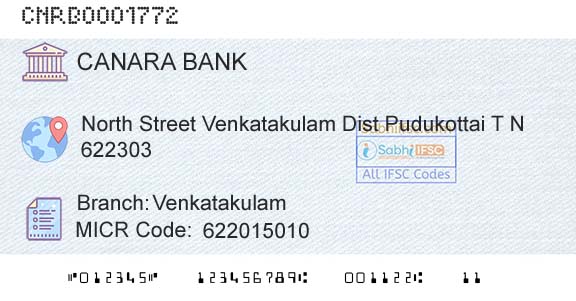 Canara Bank VenkatakulamBranch 