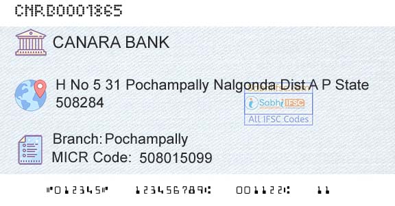 Canara Bank PochampallyBranch 