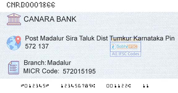 Canara Bank MadalurBranch 