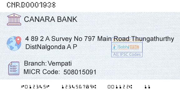 Canara Bank VempatiBranch 